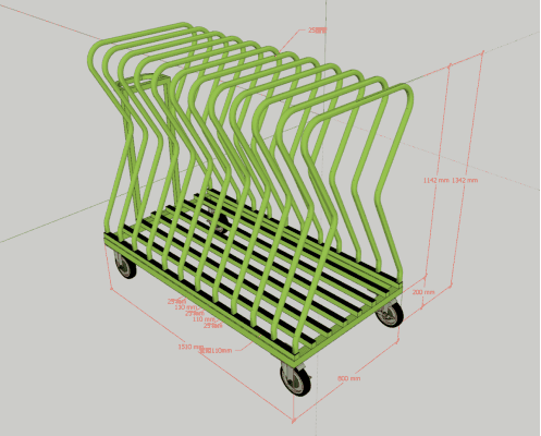 YH-DZ100 Heavy-Duty Storage Trolley — view 1